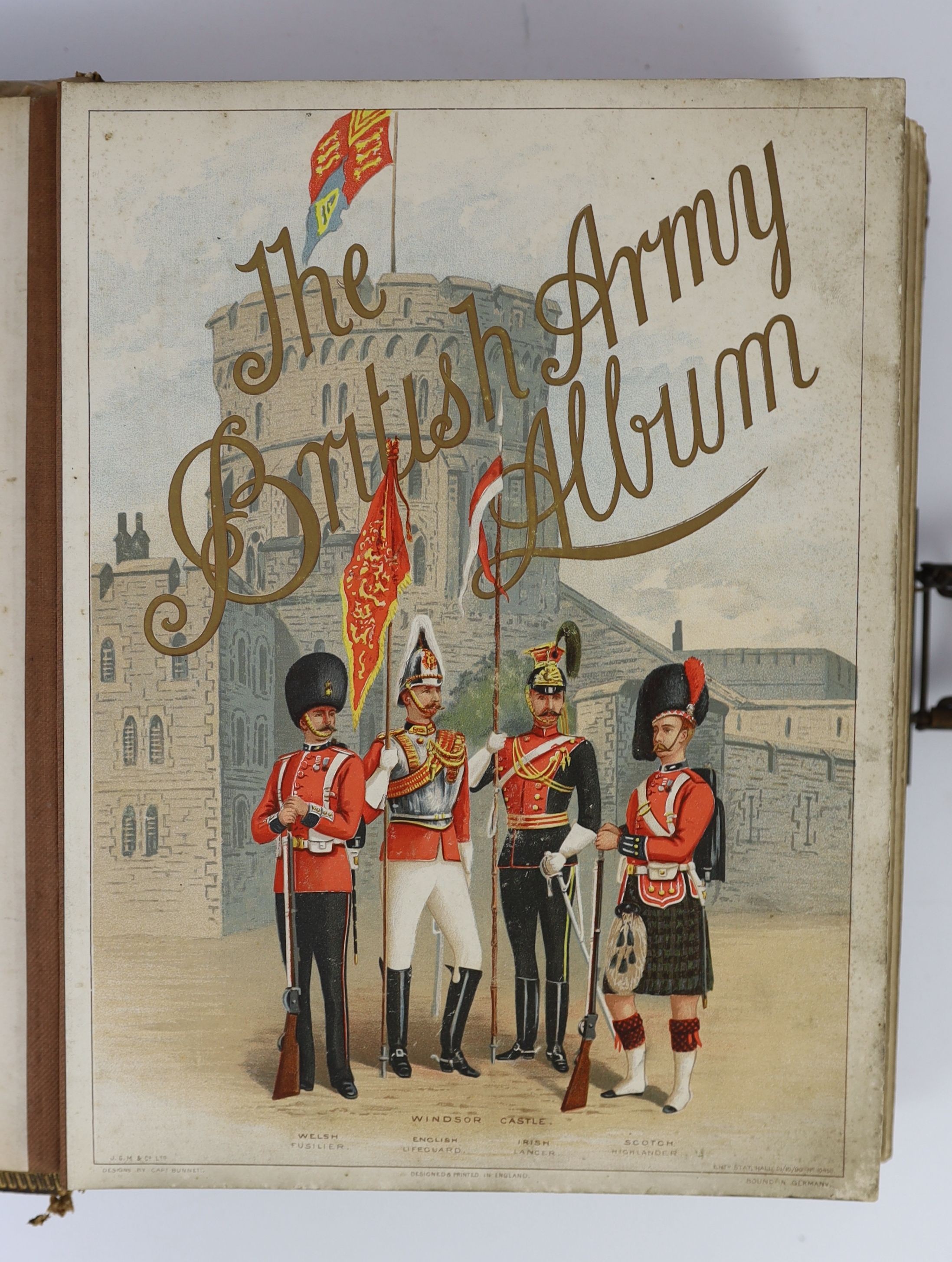The British Army Album, containing 40 black and white cabinet photographs, lacking musical mechanisms at end; a late 19th century German ‘’Speaking Picture Book’’, with ‘’characteristic voices”, mechanism partly defectiv